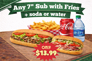 Sub lunch special w/ fries